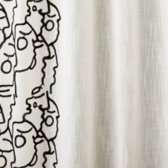 2pk Light Filtering In This Together Embroidered Window Curtain Panels Ivory - Picture 1 of 4